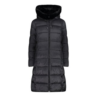 CMP Wintermantel Coat Fix Hood (Glanzeffekt, warm) schwarz Damen